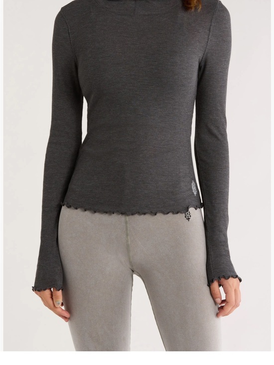 FP Movement by Free People Tops - FP Movement by Free People Charcoal Ribbed Long-Sleeve Top